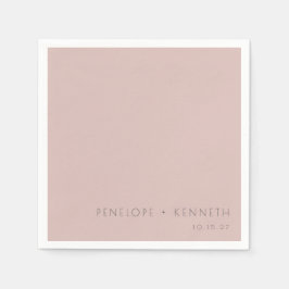 Minimalistisk Modern Enkel Dammig Rosafärgad Bröll Pappersservett