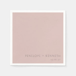 Minimalistisk Modern Enkel Dammig Rosafärgad Bröll Pappersservett