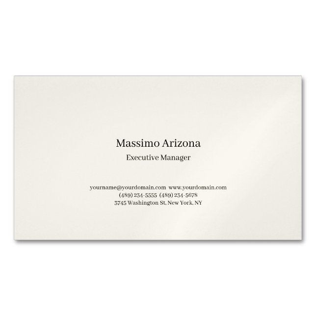 Minimalistisk Modern Enkel  Magnetiska Visitkort (Framsida)