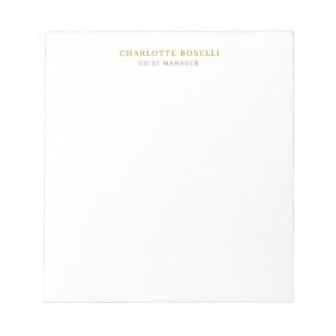 Minimalistisk Modern Enkel Professionell Guld Färg Anteckningsblock