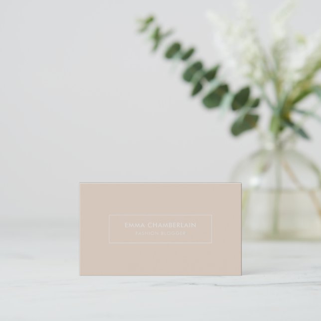Minimalistisk modern enkel  Rosa Visitkort (Stående Fram)