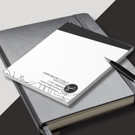 Minimalistisk modern, enkel svart och vit linje anteckningsblock