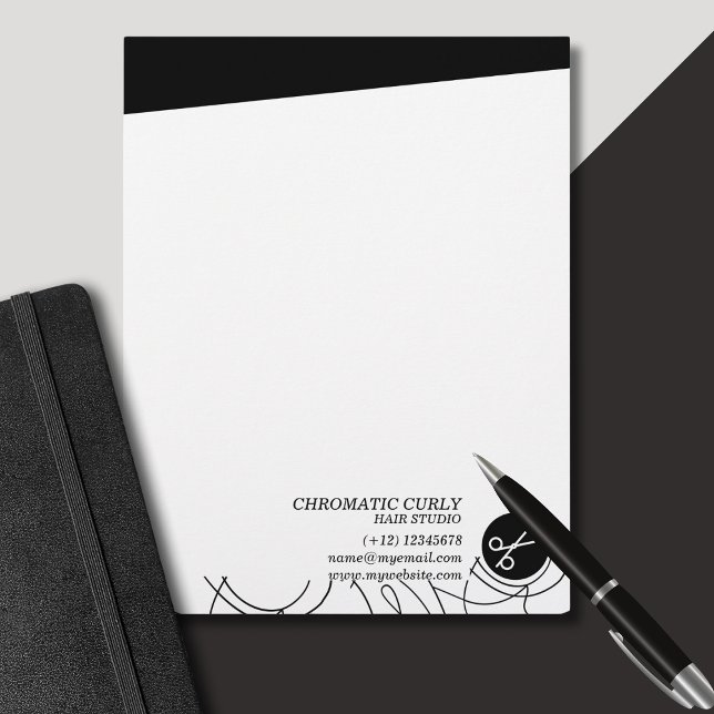 Minimalistisk modern, enkel svart och vit linje brevhuvud (Skapare uppladdad)