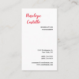 Minimalistisk modern enkel, vanlig handskriven visitkort