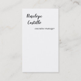 Minimalistisk modern enkel, vanlig handskriven visitkort