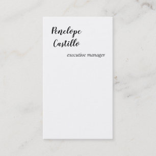 Minimalistisk modern enkel, vanlig handskriven visitkort