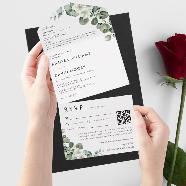 Minimalistisk Modern Eucalyptus OSA QR-koden Bröll (Skapare uppladdad)