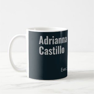 Minimalistisk, modern, fet och oformaterad text kaffemugg