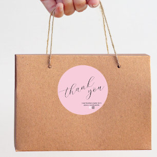 Minimalistisk modern företags-tack runt klistermärke