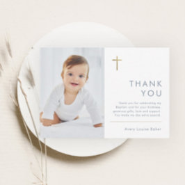 Minimalistisk Modern Foto Dop Tack Kort