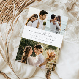 Minimalistisk modern foto Save the Date-inbjudan Inbjudningar
