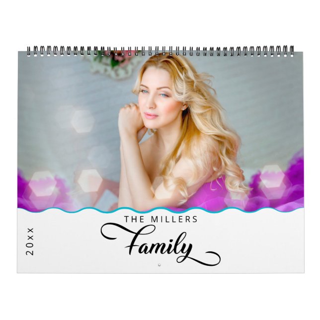 Minimalistisk modern fotofamilj 2023-kalender kalender (Omslag)