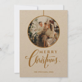 Minimalistisk modern fotojul julkort