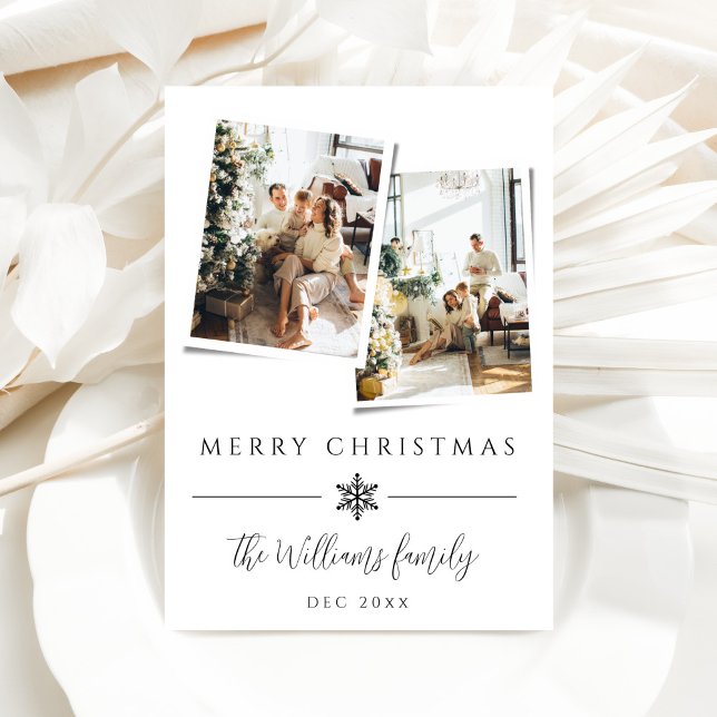 Minimalistisk modern fotojul julkort (Skapare uppladdad)