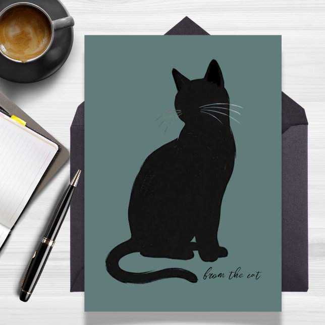 Minimalistisk Modern Från Kattens Födelsedag Kort (Minimalist Modern From the Cat Birthday Card)
