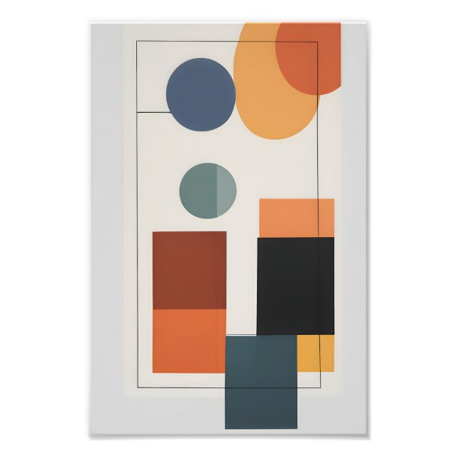 Minimalistisk modern geometrisk Abstrakt Fototryck (Framsidan)