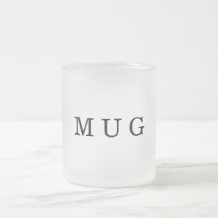Minimalistisk modern grafisk design frostad glasmugg