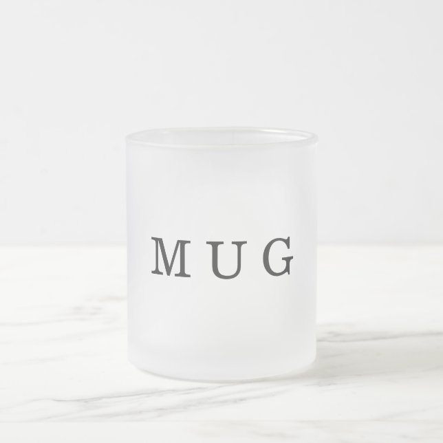 Minimalistisk modern grafisk design frostad glasmugg (Center)