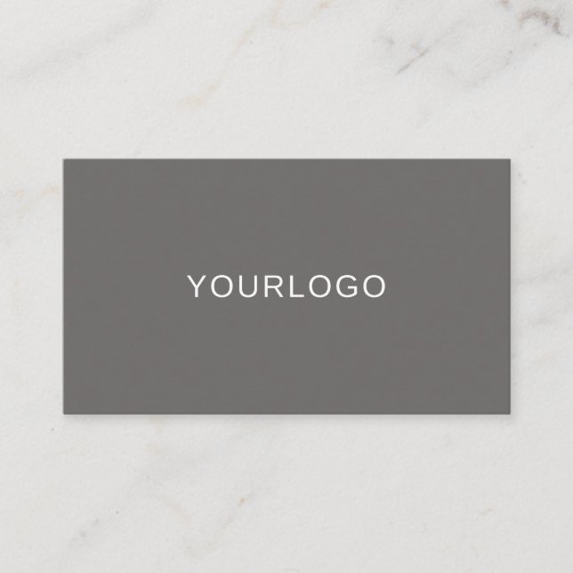 Minimalistisk modern Grått-Professionell med QR-ko Visitkort (Framsida)