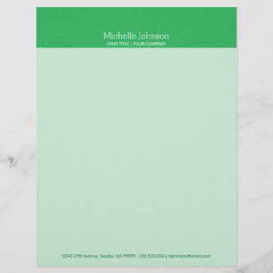 Minimalistisk Modern Grönt Grainy Struktur Brevhuvud