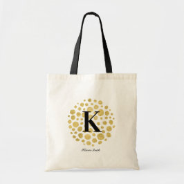 Minimalistisk Modern Guld Monogram Herrväska Tygkasse