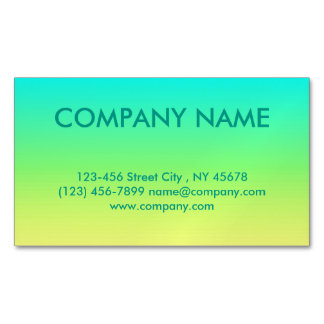 Minimalistisk modern gult av kalkkalk visitkortmagnet