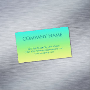 Minimalistisk modern gult av kalkkalk visitkortmagnet