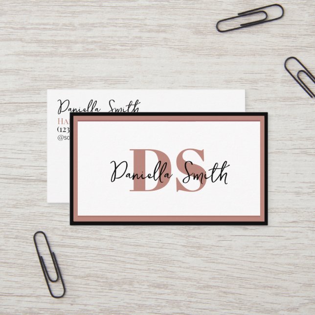 Minimalistisk Modern Hairstylist Loyalty Visitkort (Fram/Back In Situ)