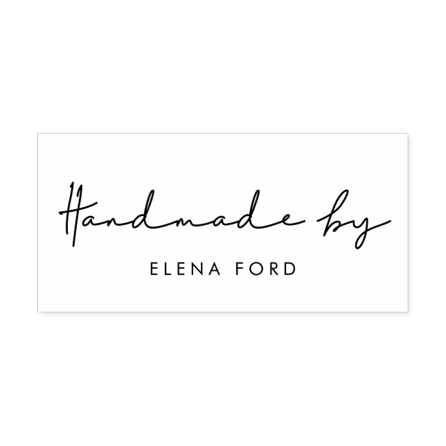 Minimalistisk, modern handdator gjord av stämpel (Tryck)