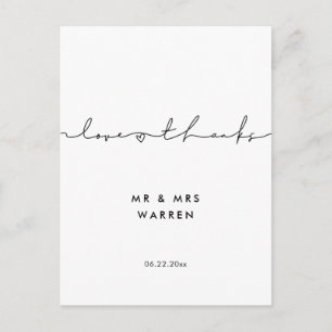 Minimalistisk, modern, handskriven kärlek & tack vykort