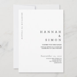 Minimalistisk modern höstbröllopsinbjudan