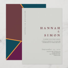 Minimalistisk modern höstbröllopsinbjudan