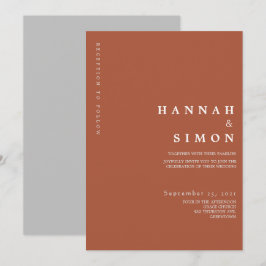 Minimalistisk modern höstbröllopsinbjudan
