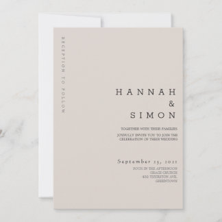 Minimalistisk modern höstbröllopsinbjudan