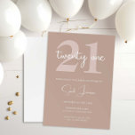 Minimalistisk, modern inbjudan till 21:a födelseda<br><div class="desc">Denna minimalistiska typografi på 21:a födelsedag är perfekt för en modern födelsedagsfest. Den enkla designen har klassisk typografi med modern känsla. Anpassade i alla färg. Behålla designen minimal och elegant, som den är, eller anpassa den genom att lägga till egna bilder och teckningar. Om du vill göra en mer avancerad...</div>