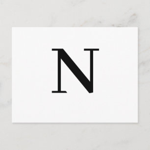 Minimalistisk Modern Initial Bokstavsdesign Vykort