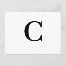 Minimalistisk Modern Initial Bokstavsdesign Vykort