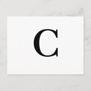 Minimalistisk Modern Initial Bokstavsdesign Vykort