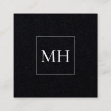 Minimalistisk Modern Initialer Monogram Black Kraf