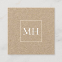 Minimalistisk Modern Initialer Monogram Kraft