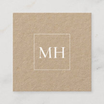 Minimalistisk Modern Initialer Monogram Kraft