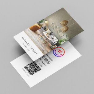 Minimalistisk modern Insida-designern Qr-kod Visitkort