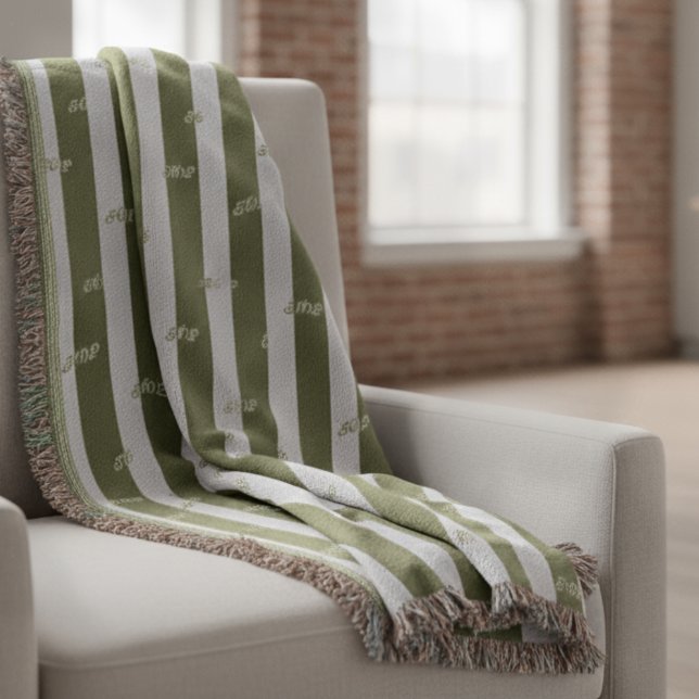 Minimalistisk, modern Jacquard-Anpassningsbar - in Filt (Elevate your space with this custom, luxury jacquard throw blanket!)