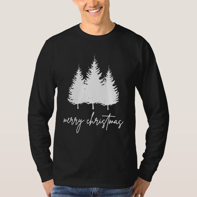 Minimalistisk modern jul t shirt (Framsida)