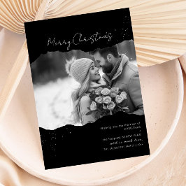 Minimalistisk modern julkort med foto inbjudningar