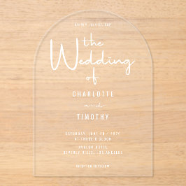 Minimalistisk modern kalligrafi Avslappnad Bröllop