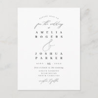 Minimalistisk modern kalligrafi Bröllop