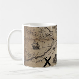 Minimalistisk modern kartkonst - Elegant vektoraff Kaffemugg