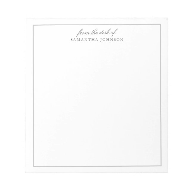 Minimalistisk modern klassisk från skrivbordet anteckningsblock (Framsida)