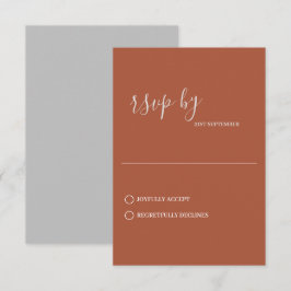 Minimalistisk Modern Klassisk Höst RSVP-kort OSA Kort